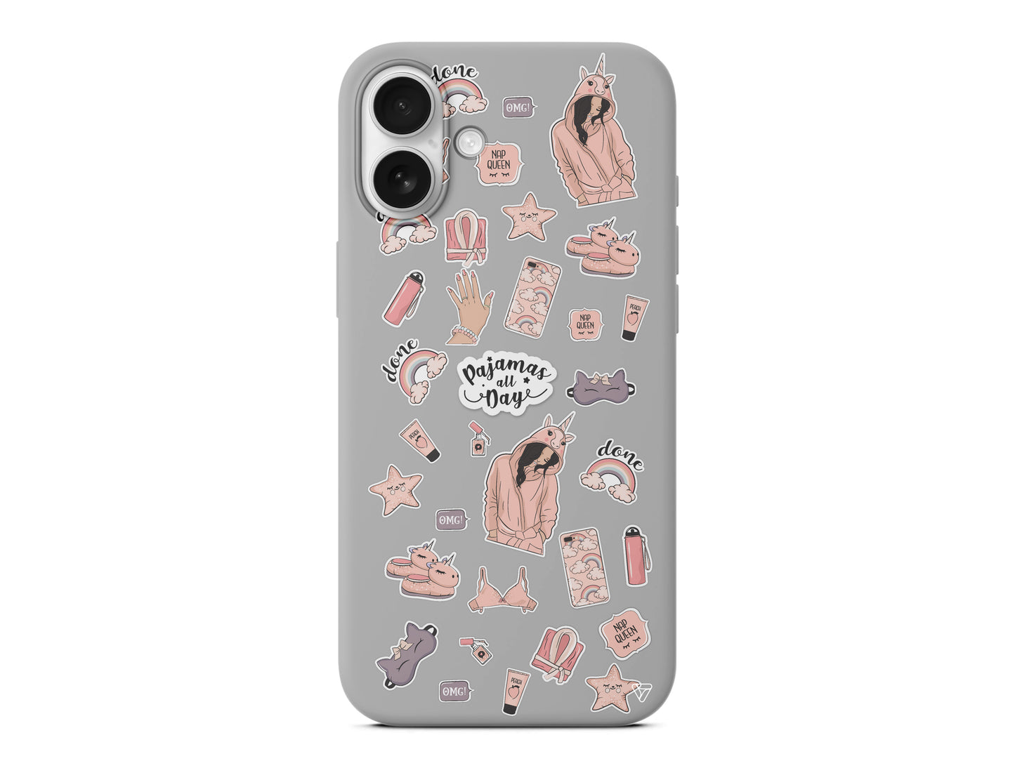 Pajamas All Day Lansman Model İçi Kadife Silikon Telefon Kılıfı – Plus Serisine Özel