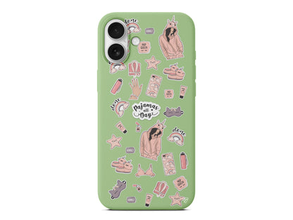 Pajamas All Day Lansman Model İçi Kadife Silikon Telefon Kılıfı – Plus Serisine Özel