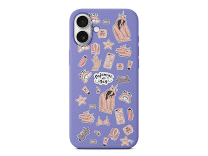 Pajamas All Day Lansman Model İçi Kadife Silikon Telefon Kılıfı