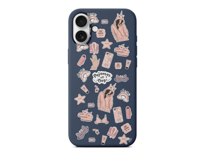 Pajamas All Day Lansman Model İçi Kadife Silikon Telefon Kılıfı