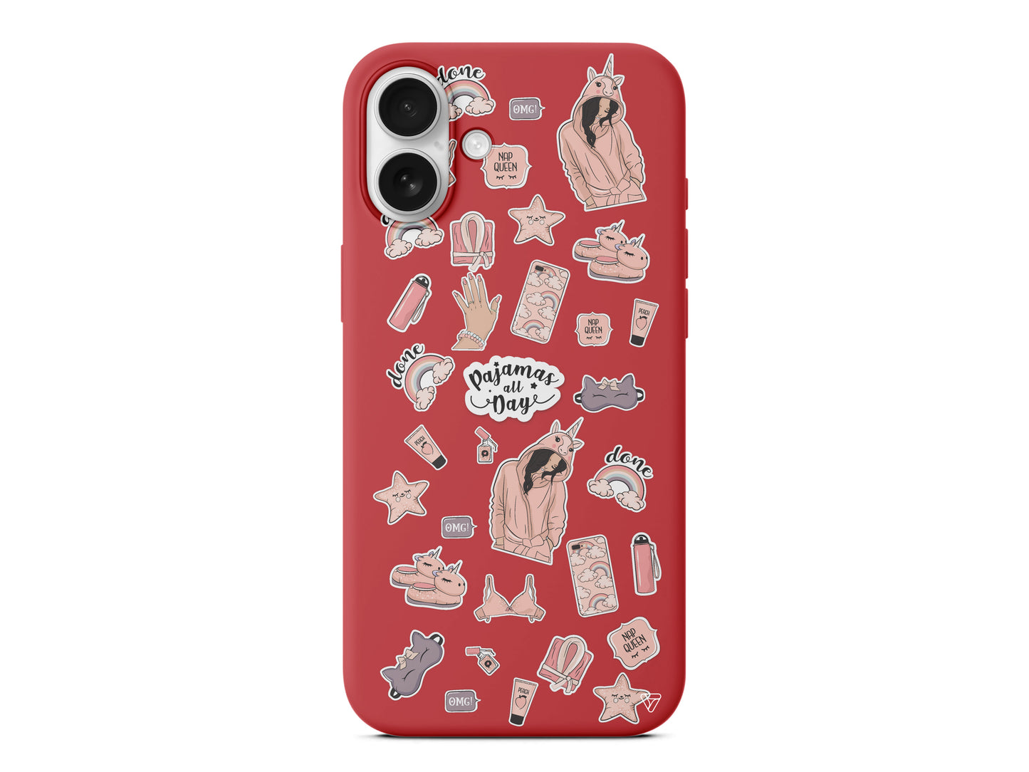 Pajamas All Day Lansman Model İçi Kadife Silikon Telefon Kılıfı – Plus Serisine Özel