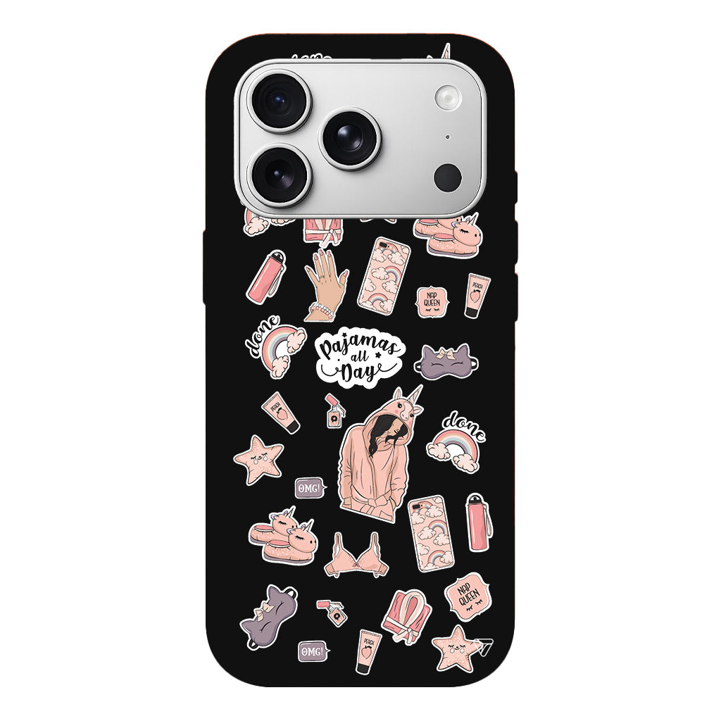 Pajamas All Day Lansman Model İçi Kadife Silikon Telefon Kılıfı