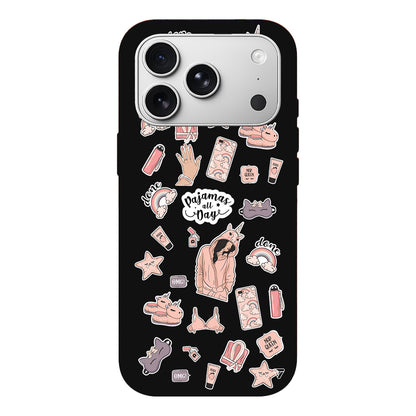 Pajamas All Day Lansman Model İçi Kadife Silikon Telefon Kılıfı