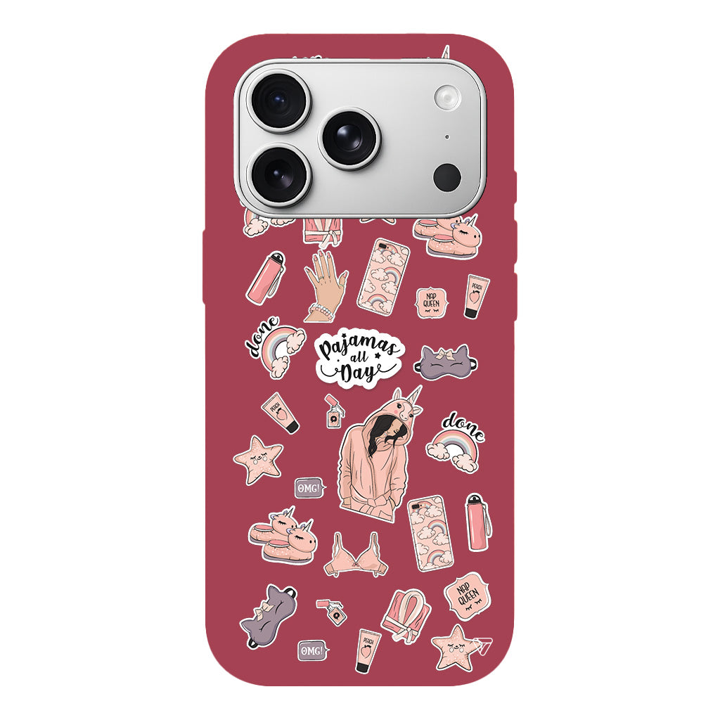 Pajamas All Day Lansman Model İçi Kadife Silikon Telefon Kılıfı