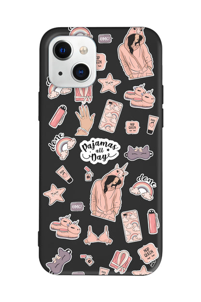 Pajamas All Day Lansman Model İçi Kadife Silikon Telefon Kılıfı