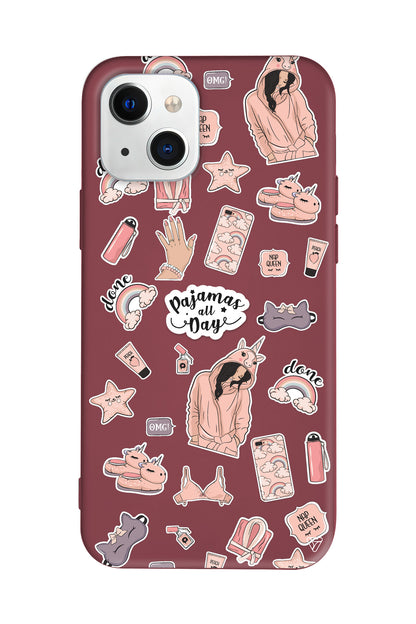 Pajamas All Day Lansman Model İçi Kadife Silikon Telefon Kılıfı