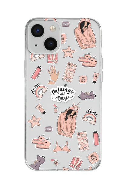 Pajamas All Day Lansman Model İçi Kadife Silikon Telefon Kılıfı