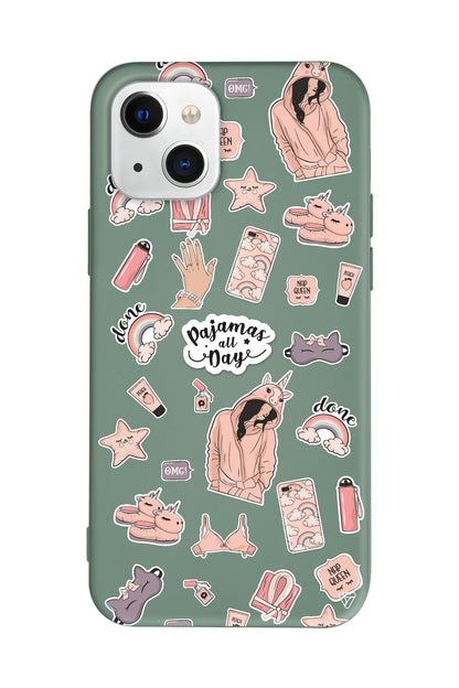 Pajamas All Day Lansman Model İçi Kadife Silikon Telefon Kılıfı – Plus Serisine Özel