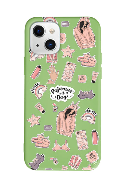 Pajamas All Day Lansman Model İçi Kadife Silikon Telefon Kılıfı