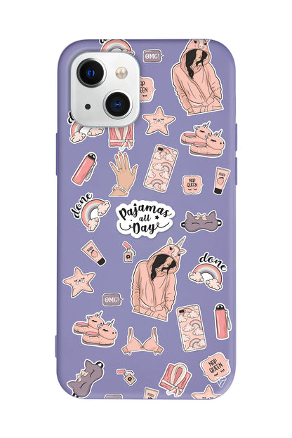 Pajamas All Day Lansman Model İçi Kadife Silikon Telefon Kılıfı