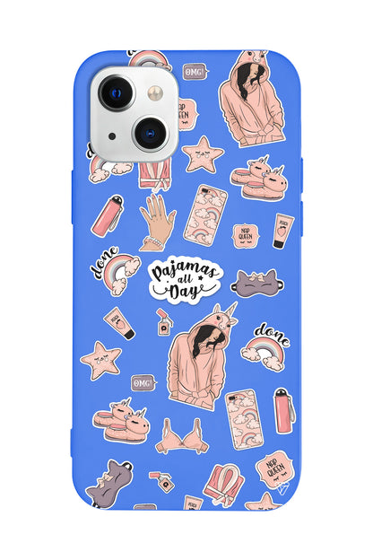 Pajamas All Day Lansman Model İçi Kadife Silikon Telefon Kılıfı – Plus Serisine Özel
