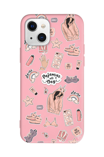 Pajamas All Day Lansman Model İçi Kadife Silikon Telefon Kılıfı