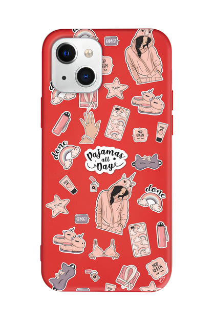 Pajamas All Day Lansman Model İçi Kadife Silikon Telefon Kılıfı – Plus Serisine Özel