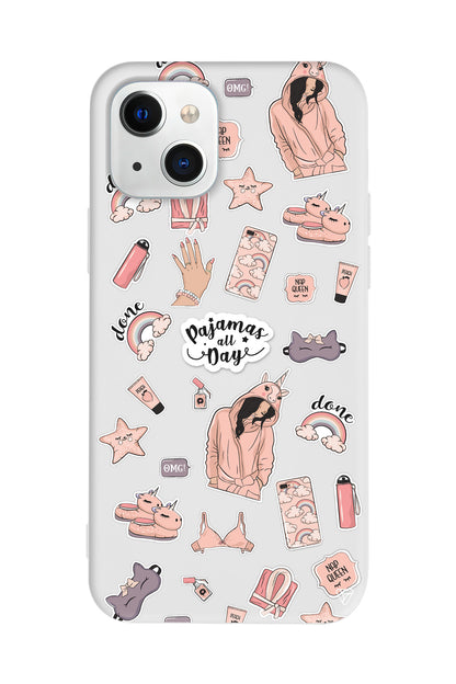 Pajamas All Day Lansman Model İçi Kadife Silikon Telefon Kılıfı – Plus Serisine Özel