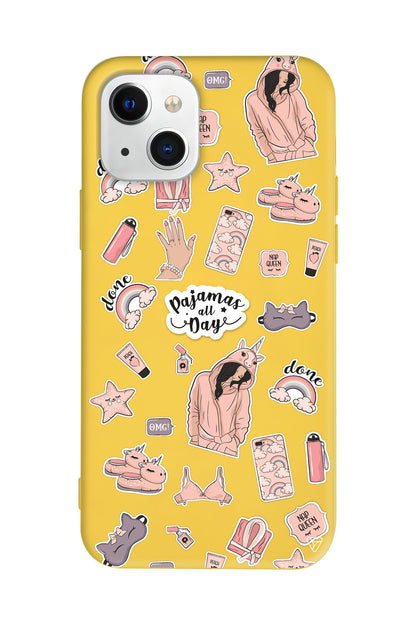 Pajamas All Day Lansman Model İçi Kadife Silikon Telefon Kılıfı – Plus Serisine Özel