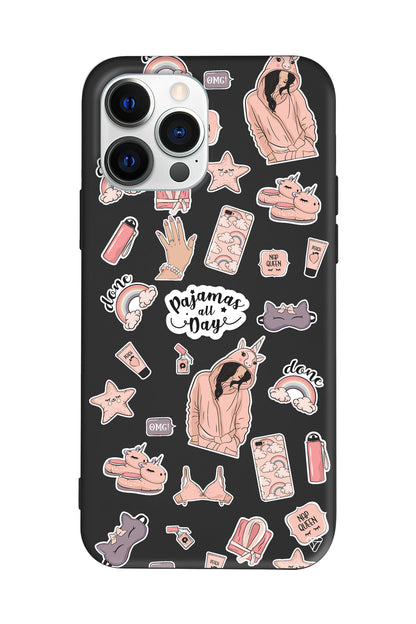 Pajamas All Day Lansman Model İçi Kadife Silikon Telefon Kılıfı