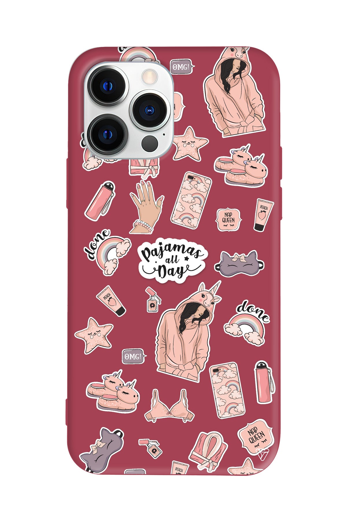 Pajamas All Day Lansman Model İçi Kadife Silikon Telefon Kılıfı