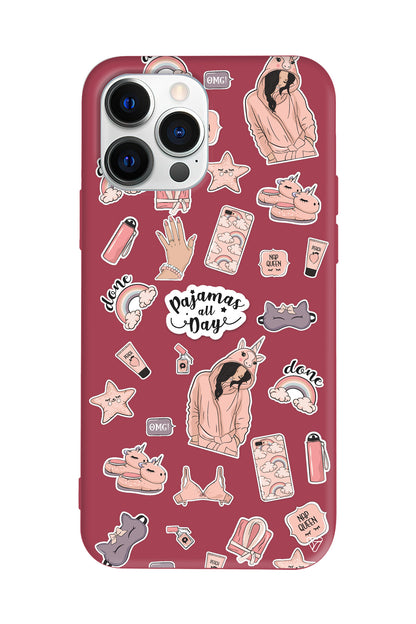 Pajamas All Day Lansman Model İçi Kadife Silikon Telefon Kılıfı