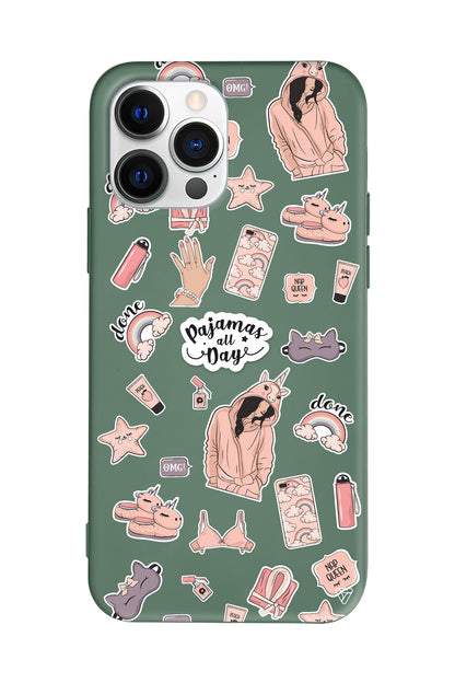 Pajamas All Day Lansman Model İçi Kadife Silikon Telefon Kılıfı