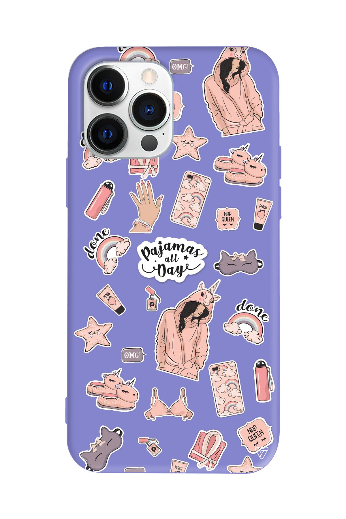 Pajamas All Day Lansman Model İçi Kadife Silikon Telefon Kılıfı