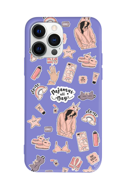 Pajamas All Day Lansman Model İçi Kadife Silikon Telefon Kılıfı