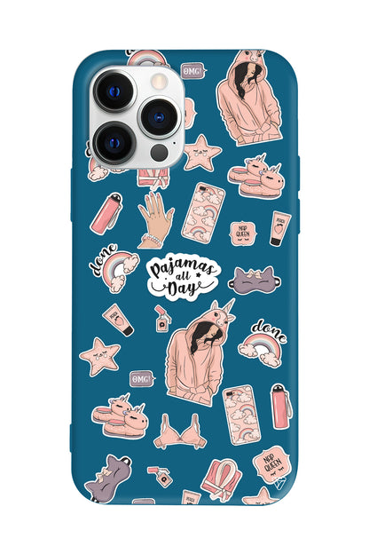 Pajamas All Day Lansman Model İçi Kadife Silikon Telefon Kılıfı