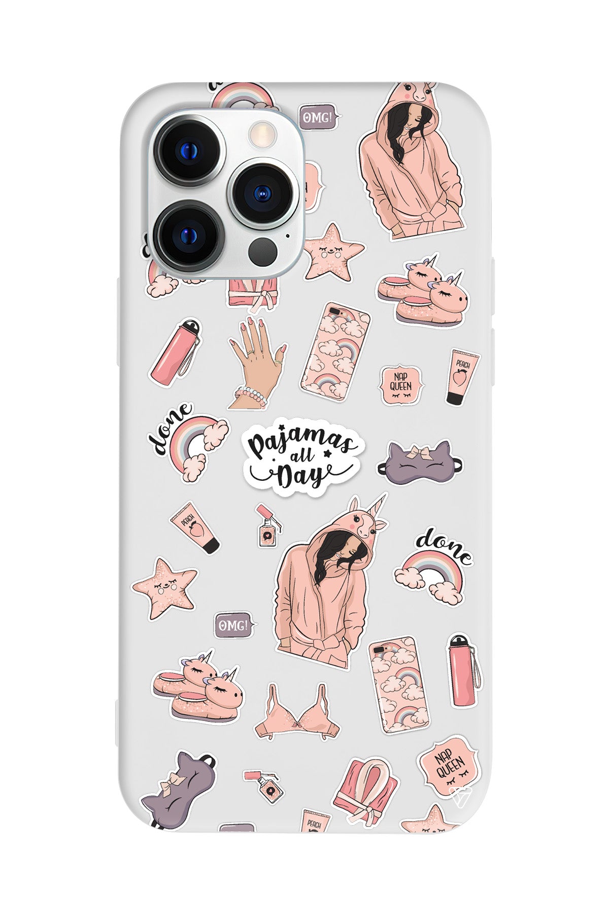 Pajamas All Day Lansman Model İçi Kadife Silikon Telefon Kılıfı