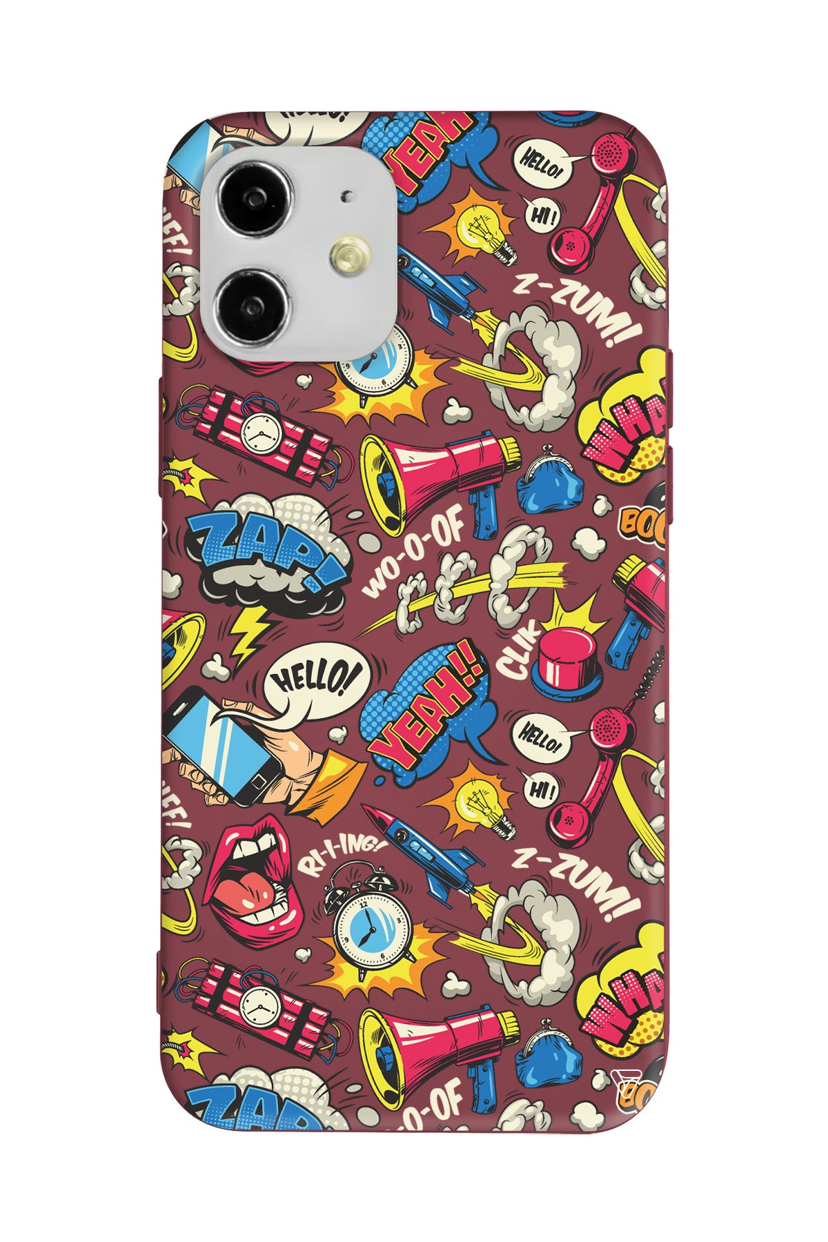 Cizgi Roman Lansman Model İçi Kadife Silikon Telefon Kılıfı