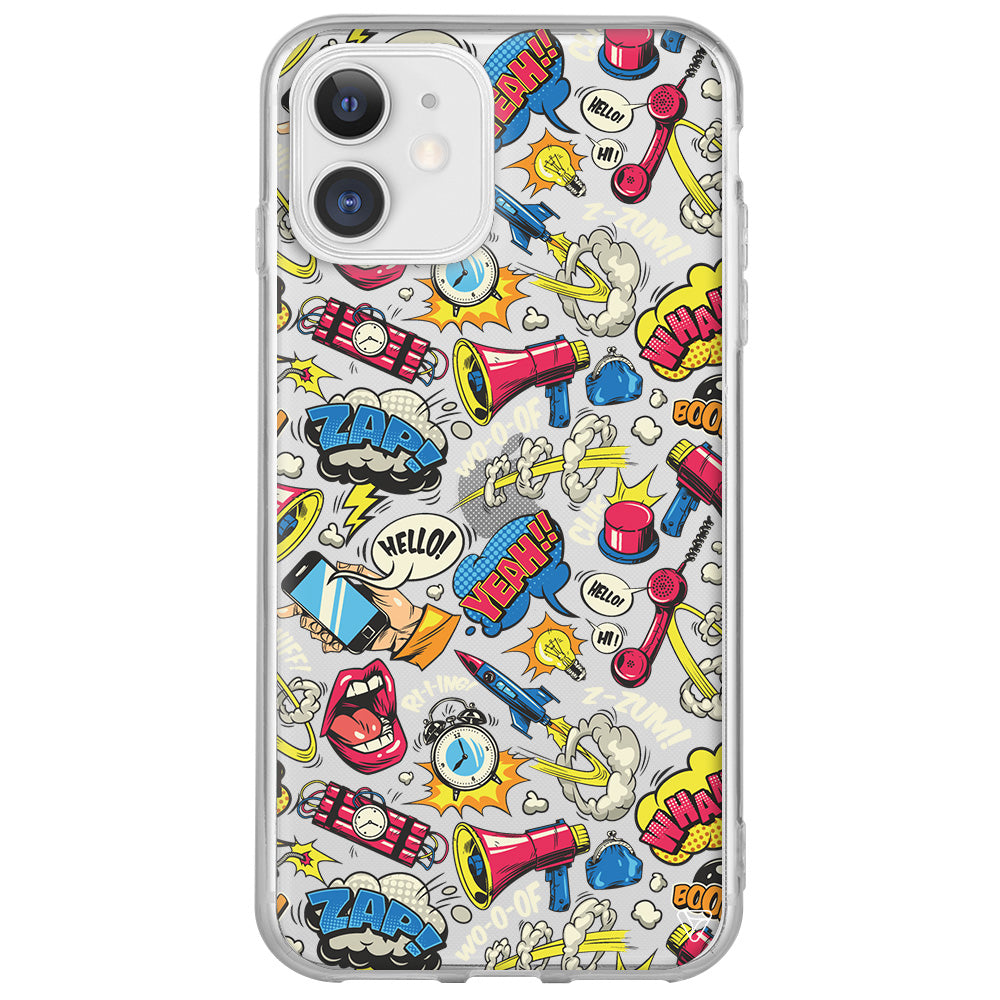 Cizgi Roman Lansman Model İçi Kadife Silikon Telefon Kılıfı