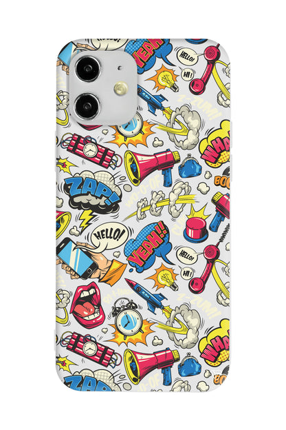 Cizgi Roman Lansman Model İçi Kadife Silikon Telefon Kılıfı