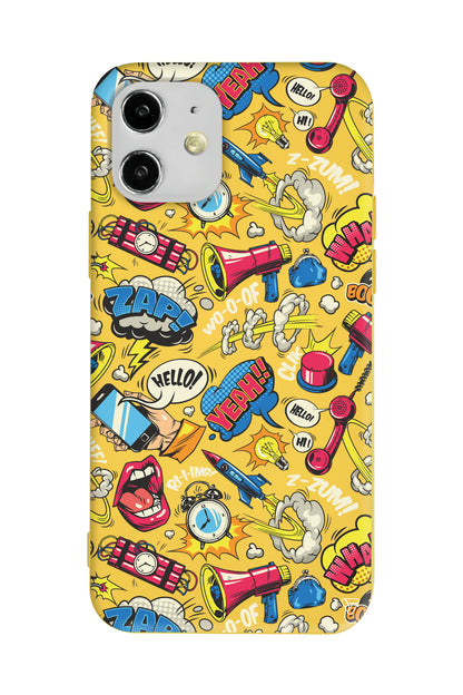 Cizgi Roman Lansman Model İçi Kadife Silikon Telefon Kılıfı