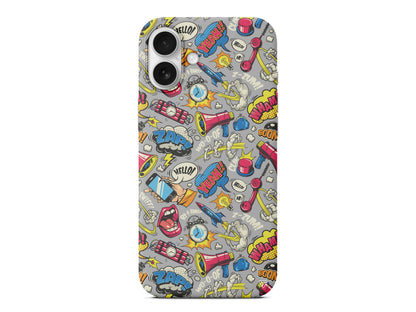 Cizgi Roman Lansman Model İçi Kadife Silikon Telefon Kılıfı