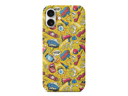 Cizgi Roman Lansman Model İçi Kadife Silikon Telefon Kılıfı