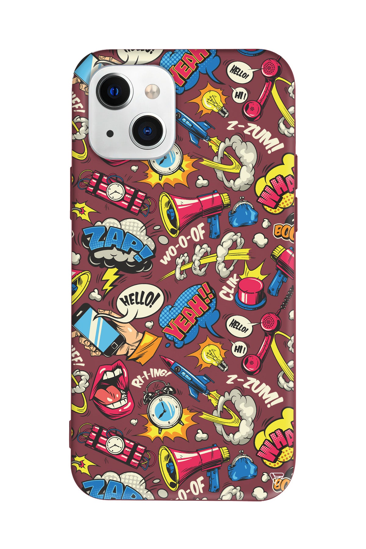 Cizgi Roman Lansman Model İçi Kadife Silikon Telefon Kılıfı