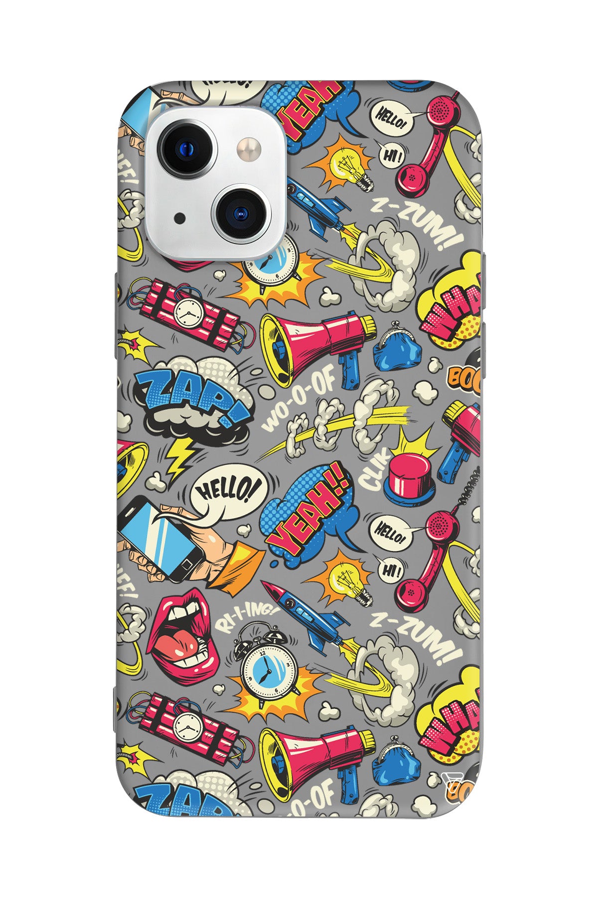 Cizgi Roman Lansman Model İçi Kadife Silikon Telefon Kılıfı