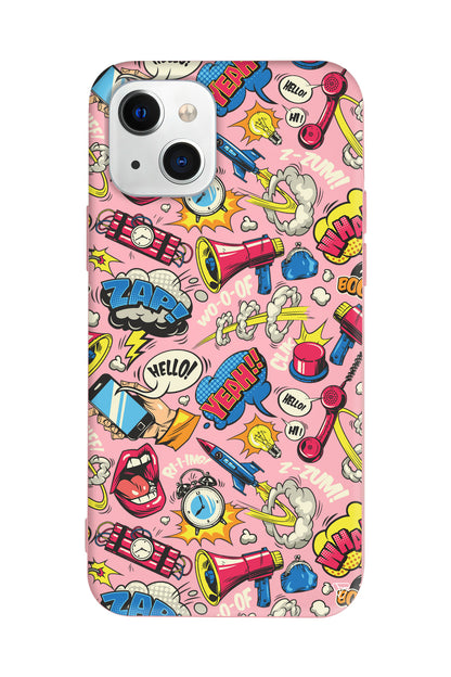 Cizgi Roman Lansman Model İçi Kadife Silikon Telefon Kılıfı – Plus Serisine Özel