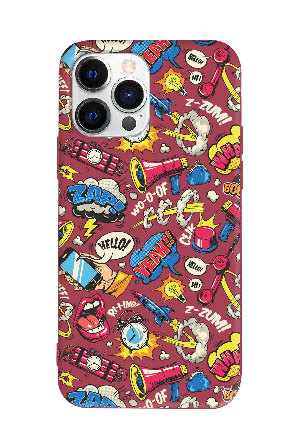 Cizgi Roman Lansman Model İçi Kadife Silikon Telefon Kılıfı