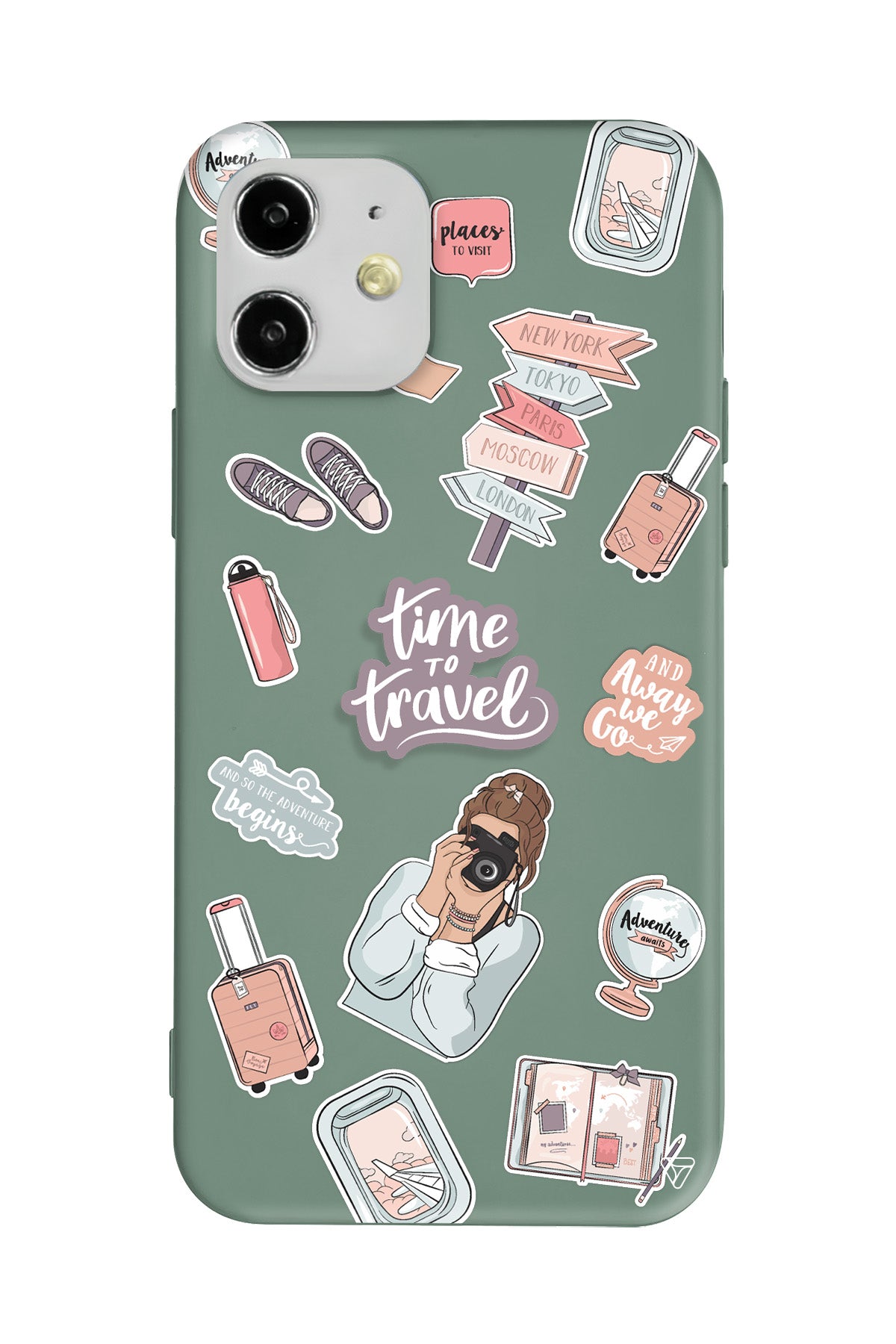 Time Travel Lansman Model İçi Kadife Silikon Telefon Kılıfı