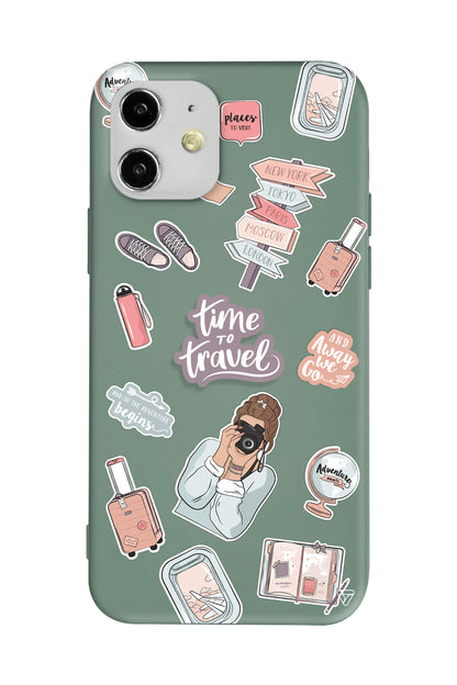 Time Travel Lansman Model İçi Kadife Silikon Telefon Kılıfı