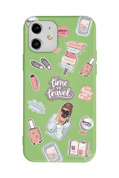 Time Travel Lansman Model İçi Kadife Silikon Telefon Kılıfı