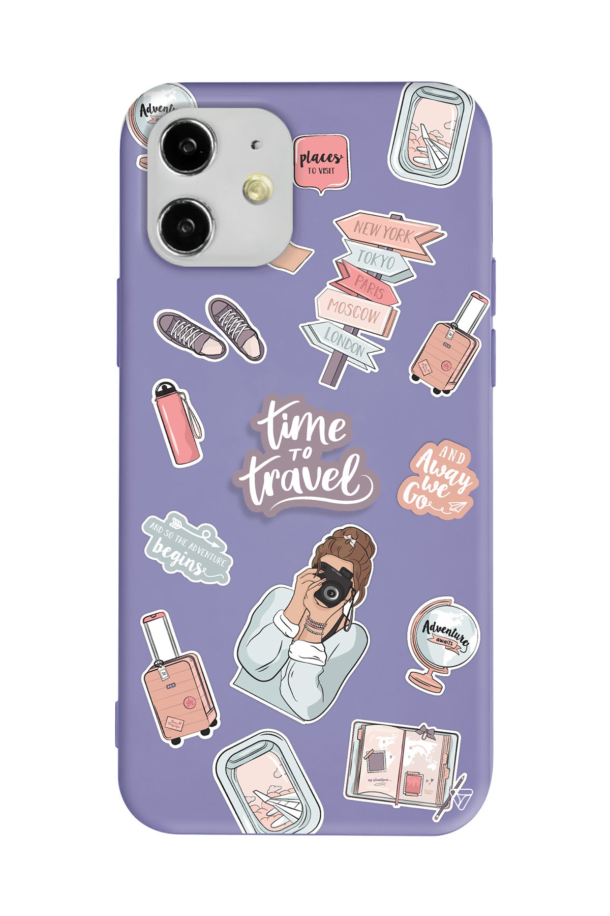 Time Travel Lansman Model İçi Kadife Silikon Telefon Kılıfı