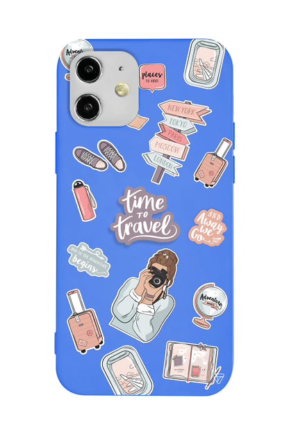 Time Travel Lansman Model İçi Kadife Silikon Telefon Kılıfı