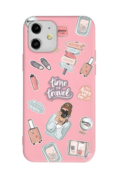 Time Travel Lansman Model İçi Kadife Silikon Telefon Kılıfı