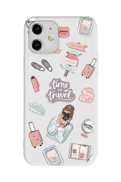 Time Travel Lansman Model İçi Kadife Silikon Telefon Kılıfı