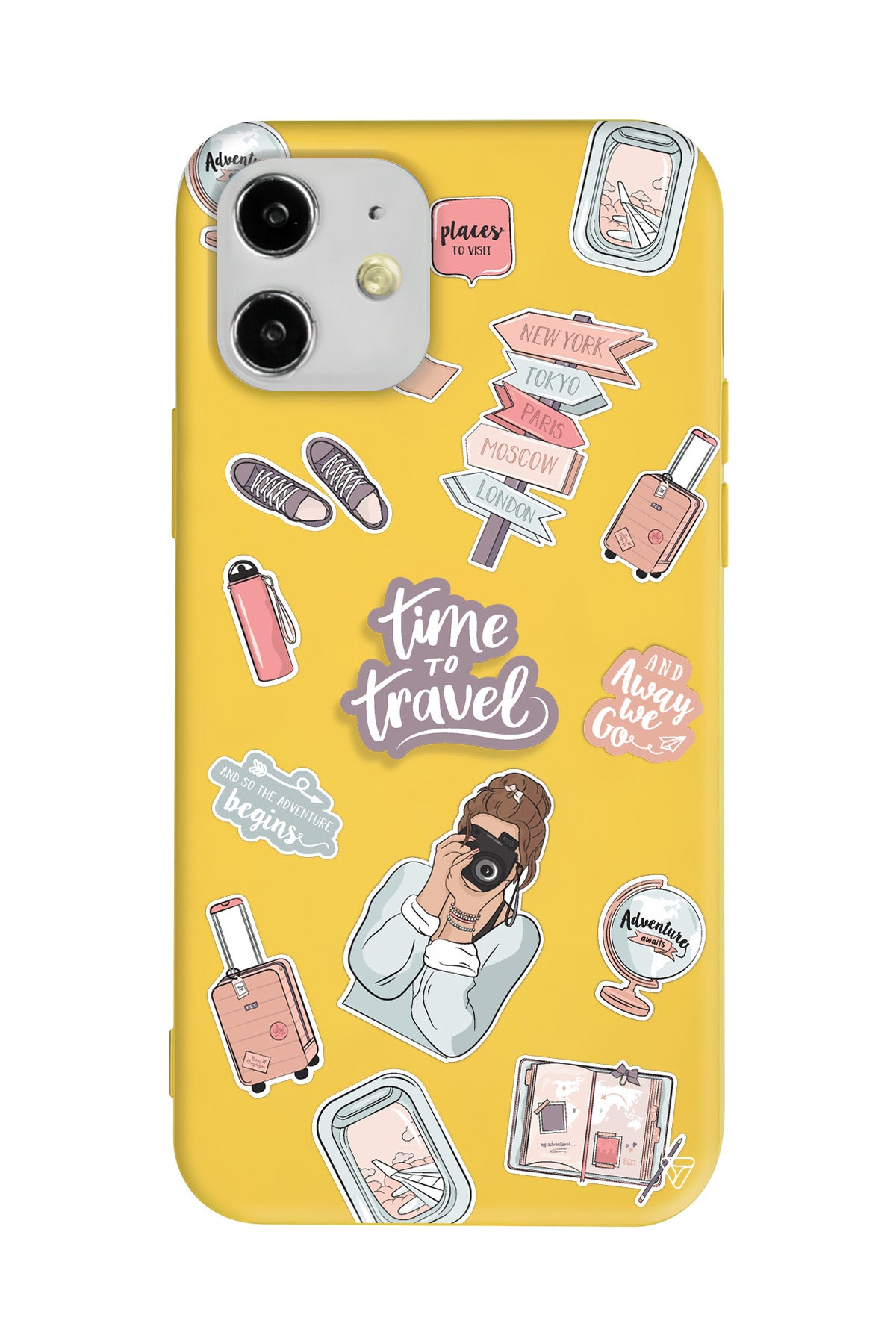 Time Travel Lansman Model İçi Kadife Silikon Telefon Kılıfı