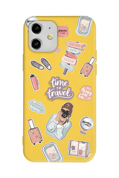 Time Travel Lansman Model İçi Kadife Silikon Telefon Kılıfı