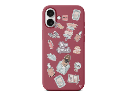 Time Travel Lansman Model İçi Kadife Silikon Telefon Kılıfı