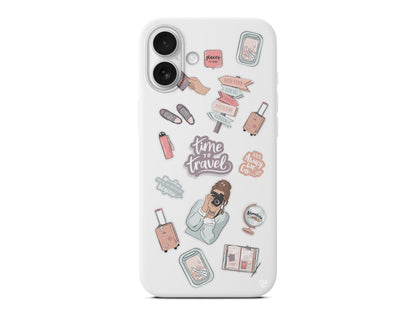 Time Travel Lansman Model İçi Kadife Silikon Telefon Kılıfı