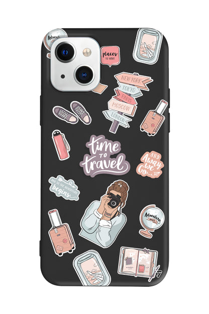 Time Travel Lansman Model İçi Kadife Silikon Telefon Kılıfı