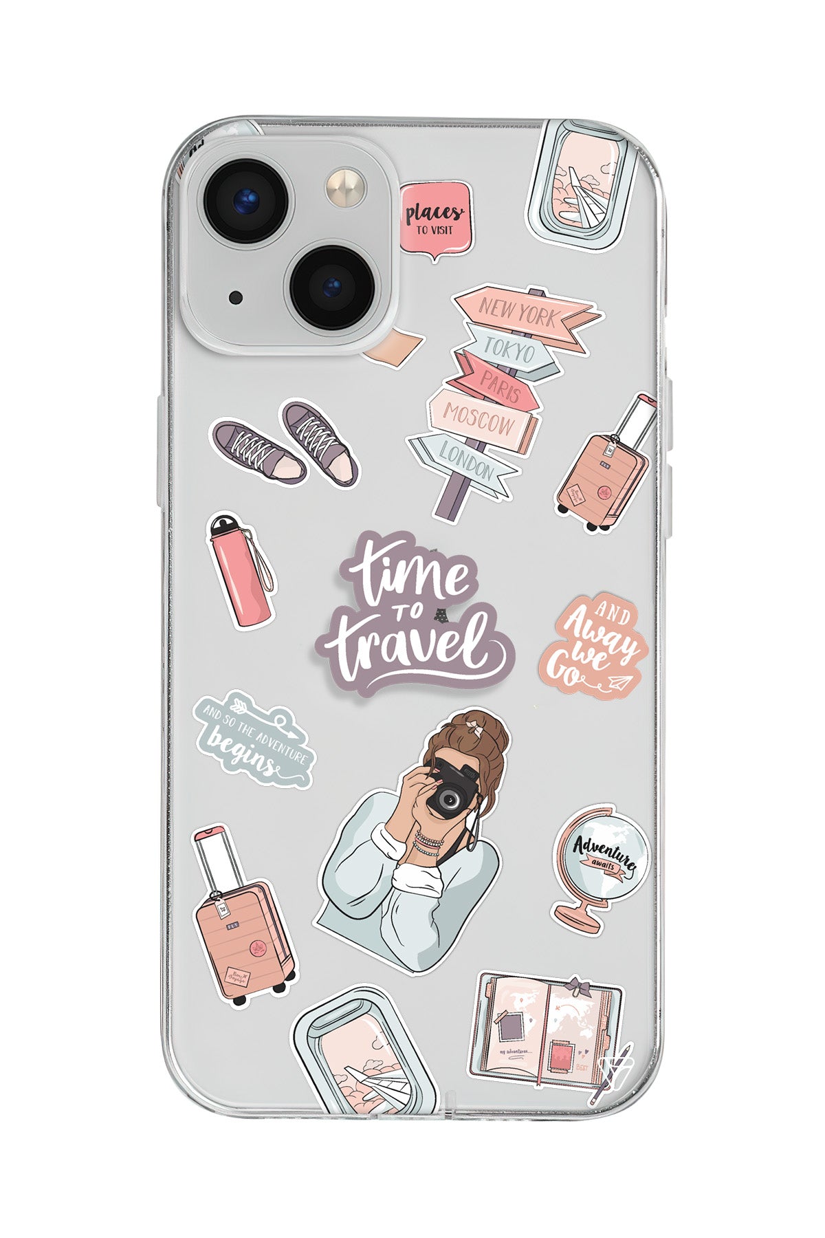 Time Travel Lansman Model İçi Kadife Silikon Telefon Kılıfı – Plus Serisine Özel